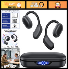Real-Time Translation Earbuds - 164 Languages, 90H Battery, Wireless with LED Di