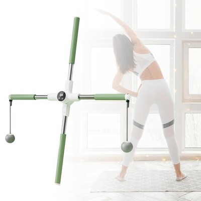 2 in 1  Sticks Training,Cordless Jump Rope Cross Open Back Stretching Tool