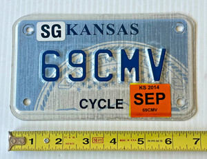 Kansas Motorcycle License Plate 2014 Tags Cycle