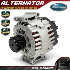 Alternator for Volkswagen Golf Atlas Audi A3 L4 2.0L 180Amp 14Volt CW 6-Groove