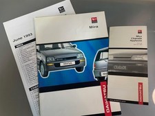 Daihatsu Mira UK Brochure price list + accessories prices. 1993