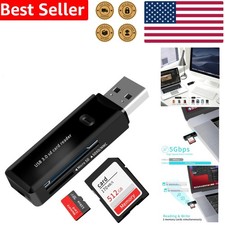 USB 3.0 SD Card Reader Portable High-Speed 5Gbps Adapter for PC Laptop