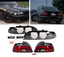 Set R�ckleuchten + Scheinwerfer +Seitenblinker Rot Smoke passt f�r BMW E39 95-00