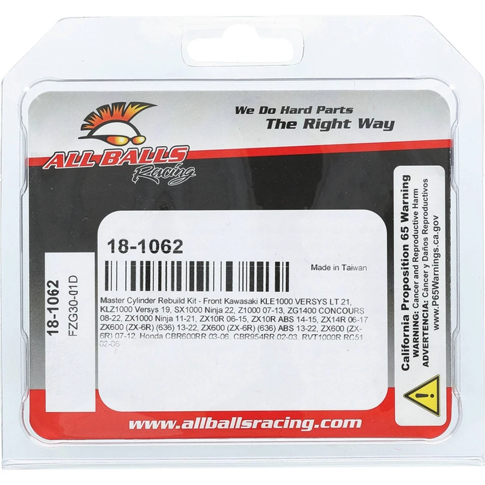 Kit de reconstrucción de cilindro maestro para Honda CBR954RR 2002-2003; 18-1062 Foto 4 de 4
