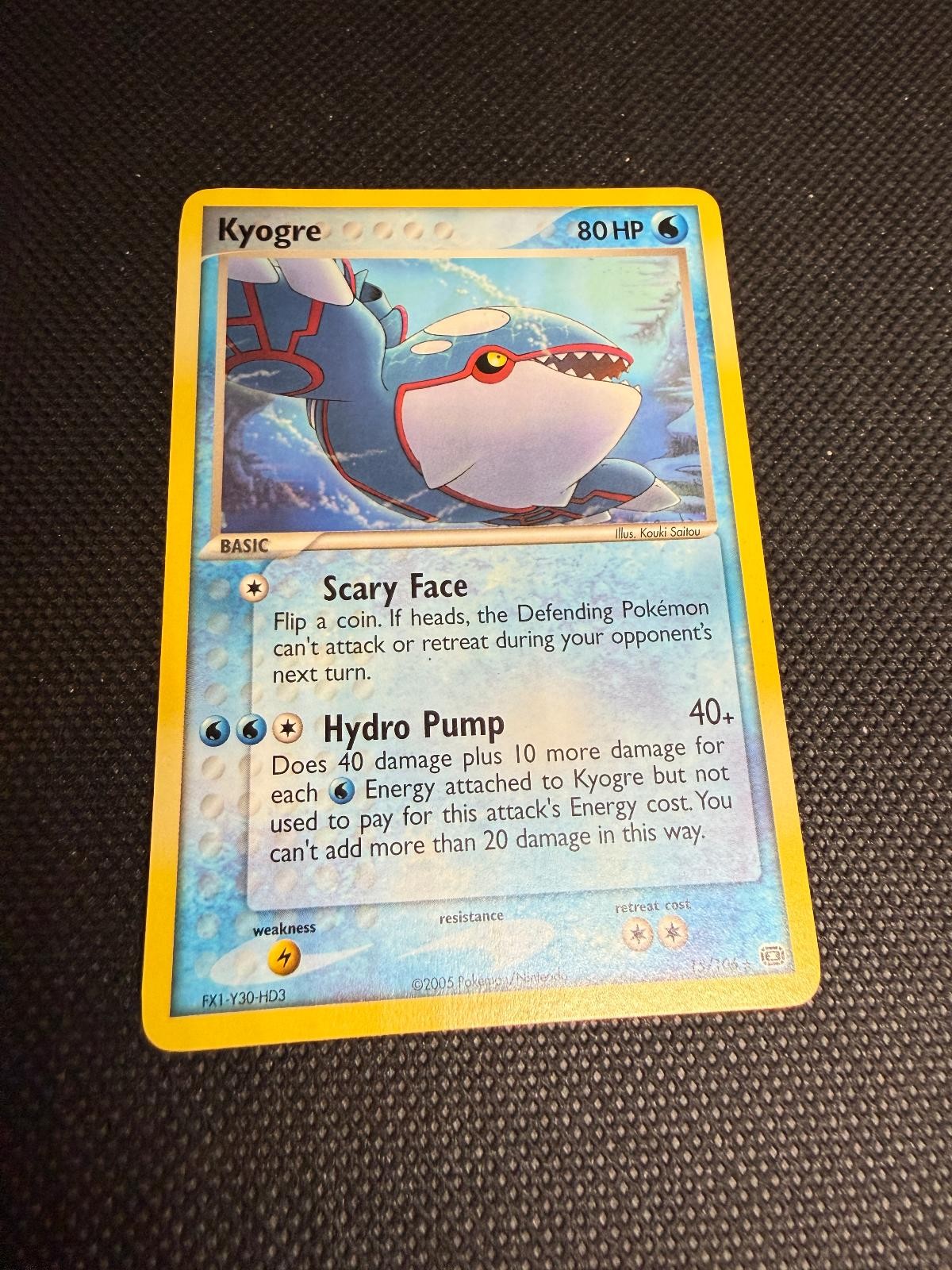 Kyogre 15/106 Rare Emerald Pokemon Near Mint