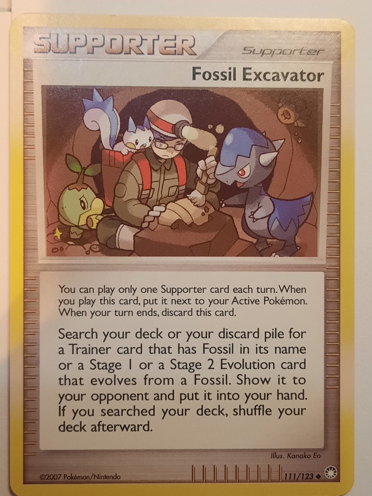 Fossil Excavator 82/100 UC Majestic Dawn Pokemon NM