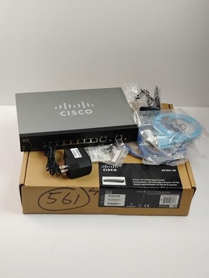 NEW Open Box Cisco SF352-08P 8-Port 10/100 PoE Managed Switch SF352-08P-K9-NA