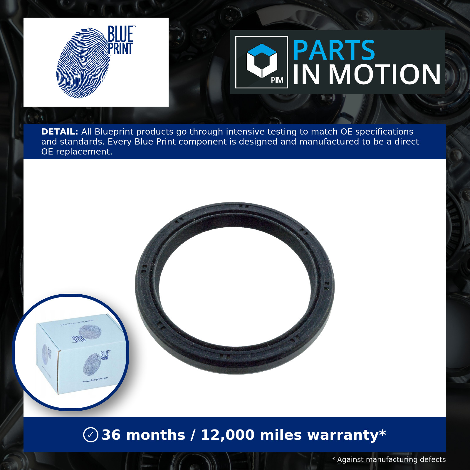 Crankshaft Oil Seal fits SUBARU Front Blue Print 806750080 Quality Guaranteed - Image 9