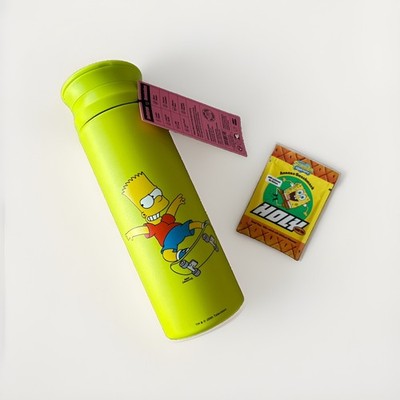 HOLY Thermo Shaker Simpsons/Bart Simpson (NEU) + GRATIS Spongebob Iced Tea Probe
