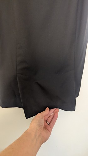 Lafayette 148 Black Women's Wool Crepe 25"Above Knee Pencil Skirt Size 10 - Picture 7 of 13