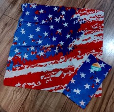 NEW PATRIOTIC STARS STRIPES BANDANA HANDKERCHIEF 100 COTTON