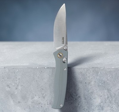 SRM Knives 255L-GK2 Ambi Lock Gray G10 Folding 10Cr15CoMoV Pocket Knife