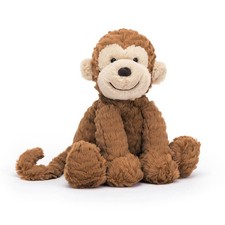 Jellycat Medium Fuddlewuddle Monkey Plush – 23cm BNWT + Dust Bag, Soft Toy