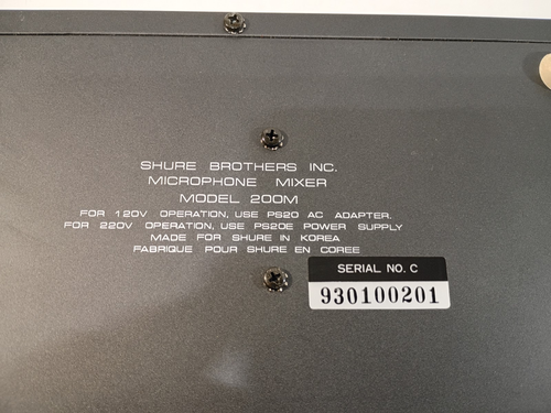 Shure Mic Mixer 4 Line Model 200M (ohne Netzteil 12 VDC) guter Zustand - Bild 4 von 9