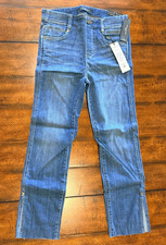 Liverpool Gia Glider Crop Jeans Barstow Pull-On Stretch Raw Hem Size 6/28