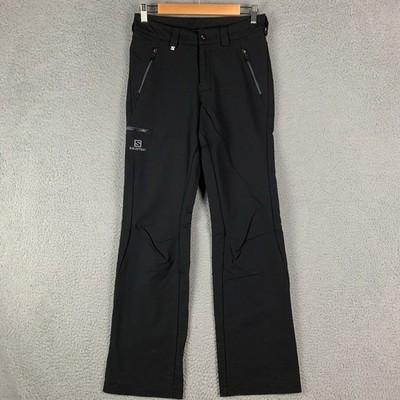 Salomon Wayfarer Pant Mens 28 x 32 Black Shell Stretch Climawind Climbing Hiking