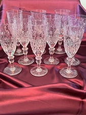 Rogaska Gallia Crystal Iced Tea Glasses, 9 5/8", Qty 9