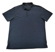 Travis Matthew Performance Golf Polo Shirt Mens 2XL XXL Blue Striped Stretch