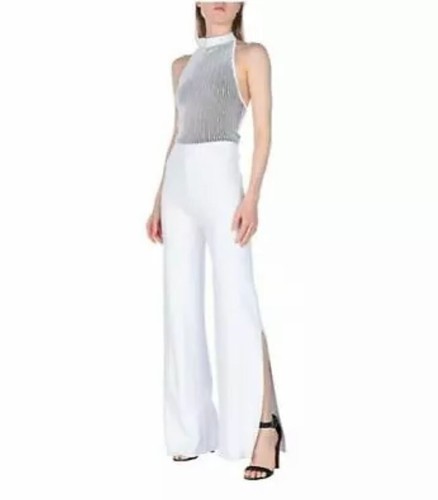 Baggy Pants Sleeveless Jumpsuit White 