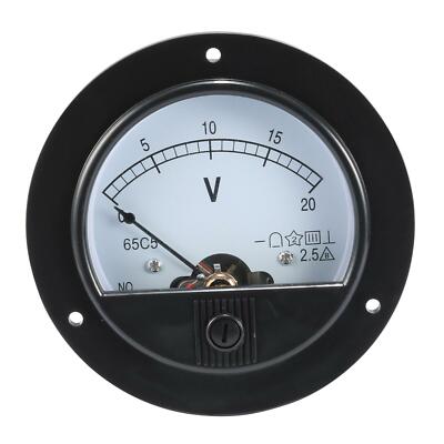 Ronde Voltmeter ABS Ampèremeter Meter voor Het Meten van SO-45 AC 0-300 V - Rond Zwart