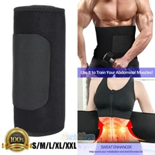 Men Waist Trimmer Belt Sweating Wrap Tummy Stomach Weight Loss Fat Burner Slim