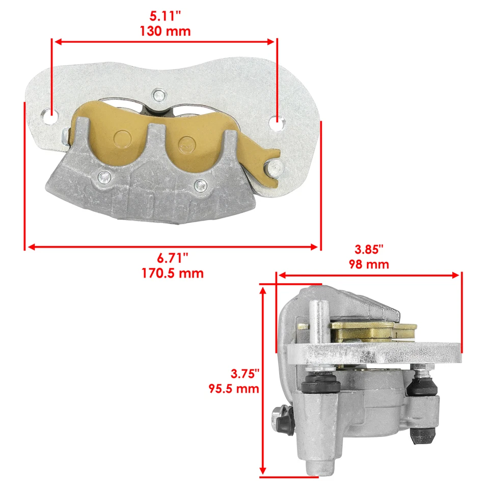 Pinza de freno trasera izquierda para Can Am Defender HD5 2017-21 HD8 2018 MAX HD10 18-19 Foto 2 de 4