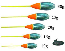 galleggiante piombato bombarda da pesca trota lago aguglia mare TPS