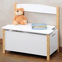 Sitztruhe Sitzbank Aufbewahrungstruhe Truhenbank Kinder Spielzeugtruhe Weiß Bank