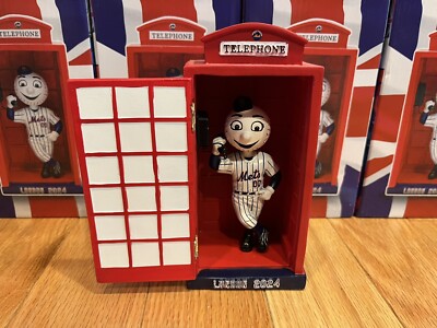 New York Mets Mr Met London 電話ブースボブルヘッド New York Mets Mr Met London Telephone Booth Baseball