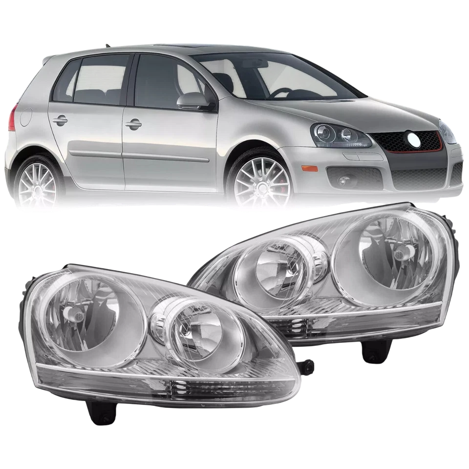 适用于高尔夫捷达 MK5 GTI GLI 06-09Front Upper Lower Grill 和车头灯雾灯 — 第 2/4 张图片