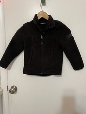 The North Face Full Zip Girls Long Sleeve Teddy Sherpa Jacket Black Logo XXS