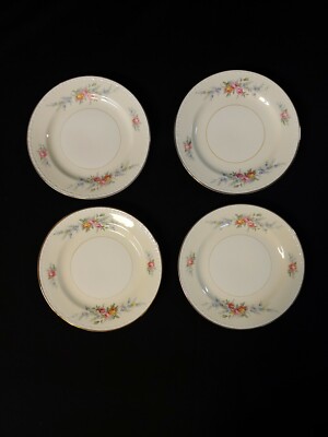 GEORGIAN EGGSHELL HOMER LAUGHLIN FERNDALE-4 BREAD & BUTTER PLATES VINTAGE 1940'S