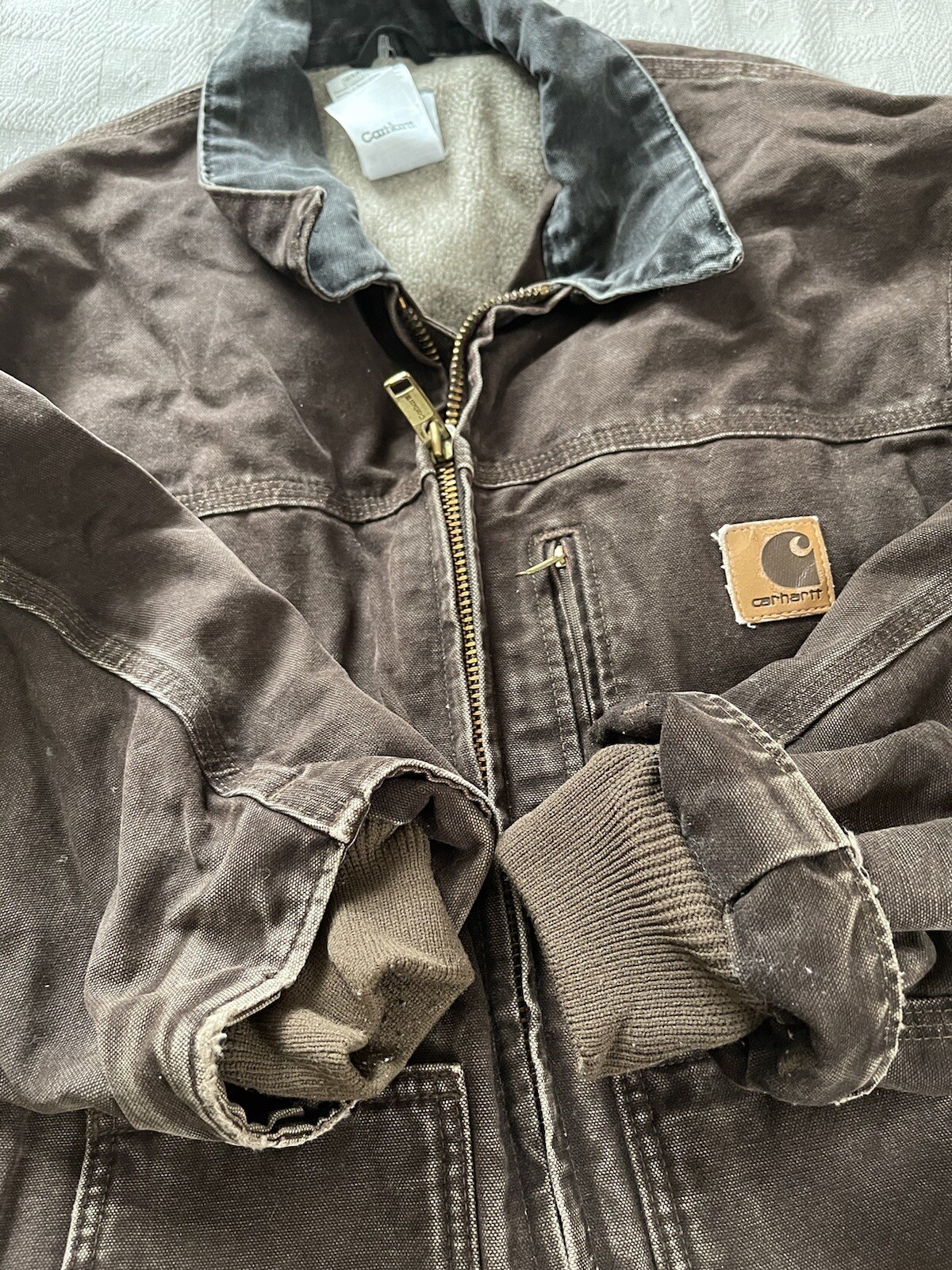Vintage Carhartt Jacket Fleece Lined Size XL Gem