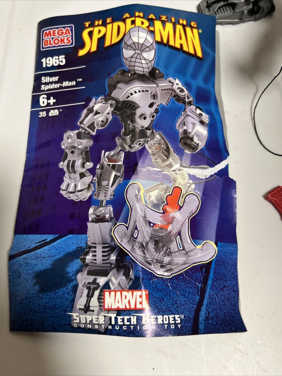 Mega Bloks 1965 Silver Spiderman Super Tech Heros | eBay