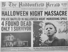 1978 Halloween Michael Myers Haddonfield Herald Night Massacre Mini Poster 🔪🎃