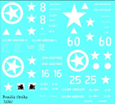 Braille Strike Decals 1/72 M3A1 Half Way - US 6th Armored Division