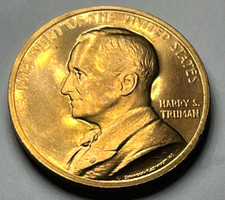 1945 HARRY S. TRUMAN PRESIDENTIAL INAUGURATION BRONZE MEDAL US MINT BU