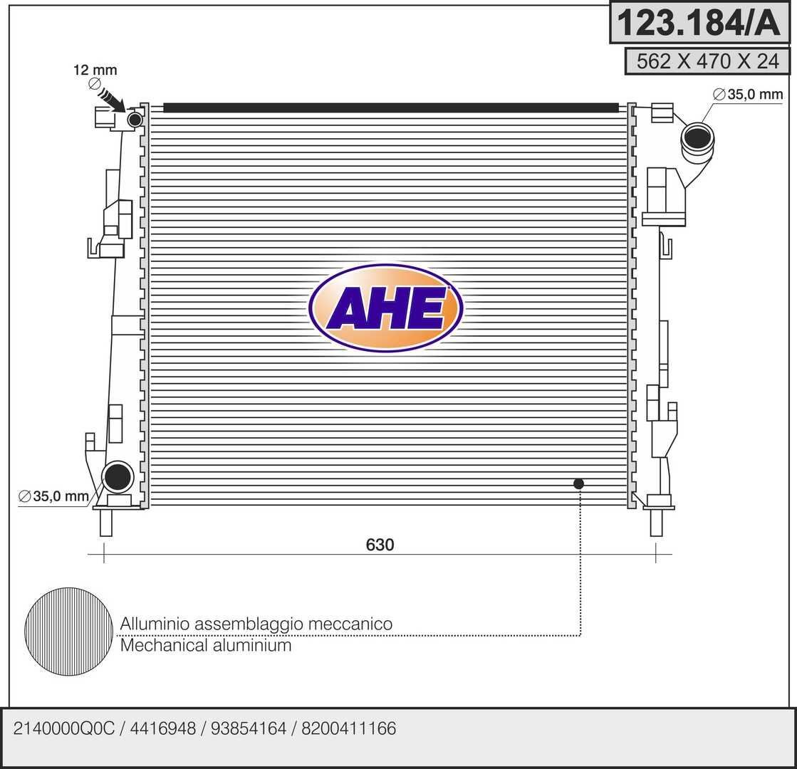 Radiateur Trafic II 2.0 dCi résistant aux fuites de liquide moteur