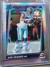 2021 Panini Donruss Optic Simi Fehoko Rated Rookie HOLO AUTO  7/125 RC SP Prizm