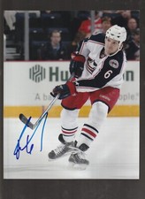 Ron Hainsey autograph signed 8 x 10 inch photo BLUE JACKETS POSE 2