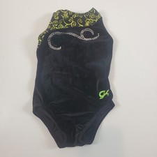 Gk Leotard Black Velvet CS Child Small Studded