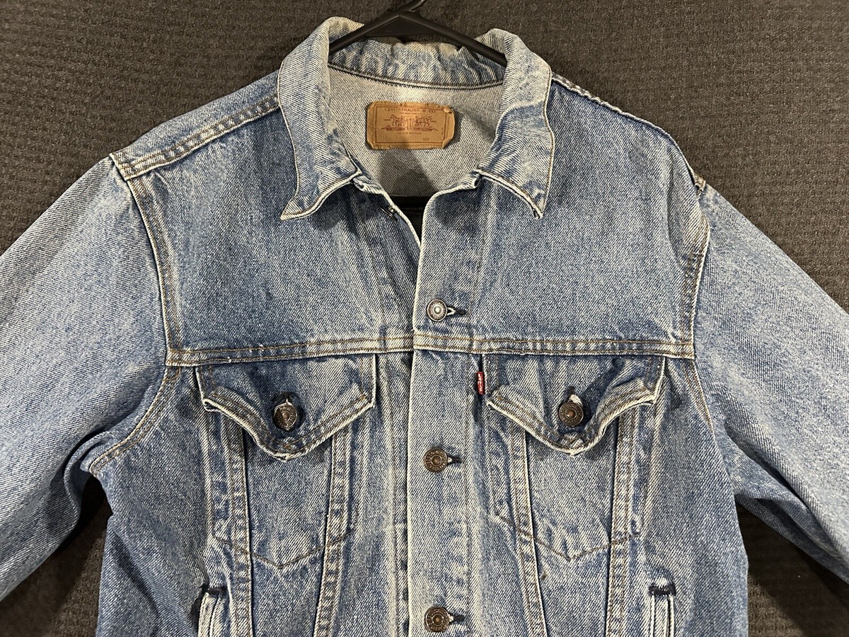 【DISCERNMENT】LIU Washed Vintage Denim Jacket Levi's Denim Trucker Jacket Type III Size 42 Distressed