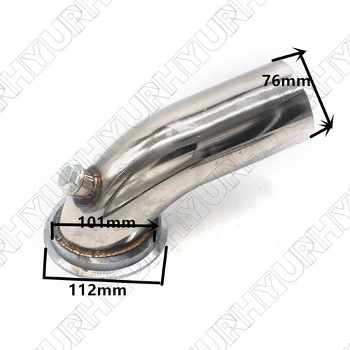 3" Stainless Bend Downpipe Elbow Adapter Flange Clamp 90° For Turbo HY35 - Picture 3 of 6