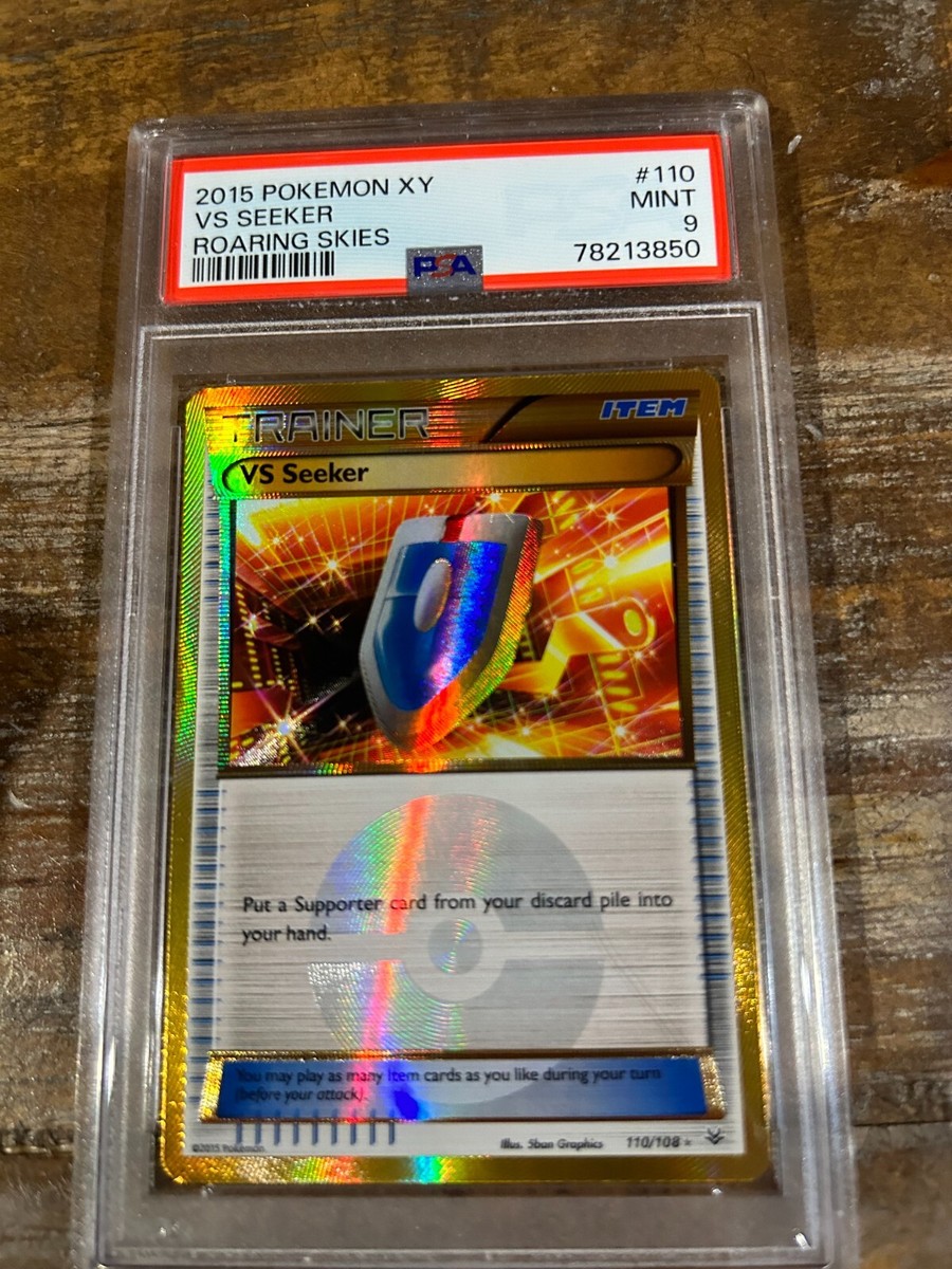 POKEMON 2015 XY Roaring Skies Trainer VS SEEKER #110 PSA 9 Mint