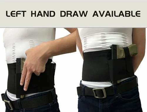 Tactical Pistol Holster Right Hand Gun Pouch Military Universal Belly Band Belt - Picture 5 of 11