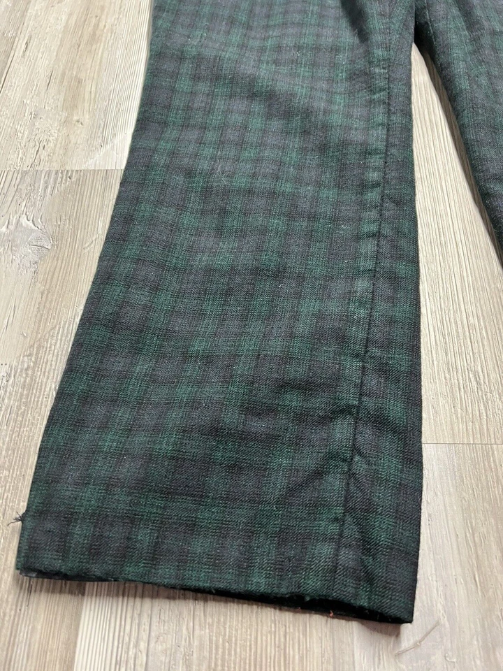 Pantalones forrados Pendleton para mujer azul verde a cuadros 100 % lana virgen talla 14 pequeños Foto 4 de 4