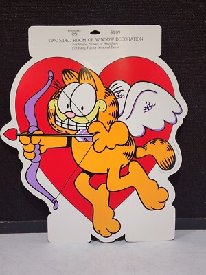 9 Assiettes En Papier Vintage Garfield 1978 - Neuves - Décoration Anniversaire