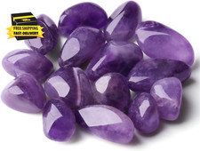 Amethyst Tumbled Polished Natural Healing Crystals Stones Bulk Rocks Stones Crys
