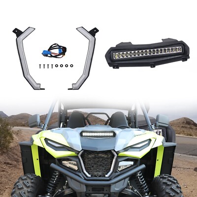 LED Hood Scoop Light+Fang Lights Compatible with Yamaha Wolverine