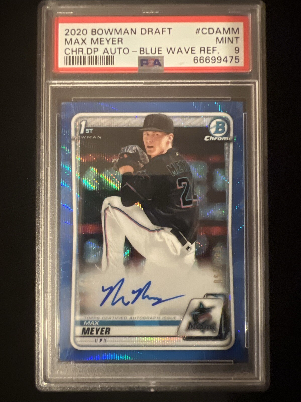 2020 Bowman Draft - Chrome Draft Picks Autographs Blue Refractor Max Meyer /150